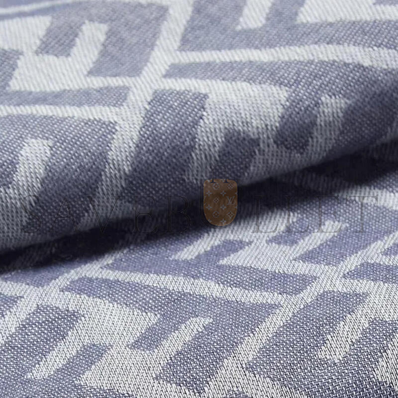 FENDI FF SHAWL BLUE SILK AND WOOL SHAWL FXT333AV9KF04V6 (140*140cm)